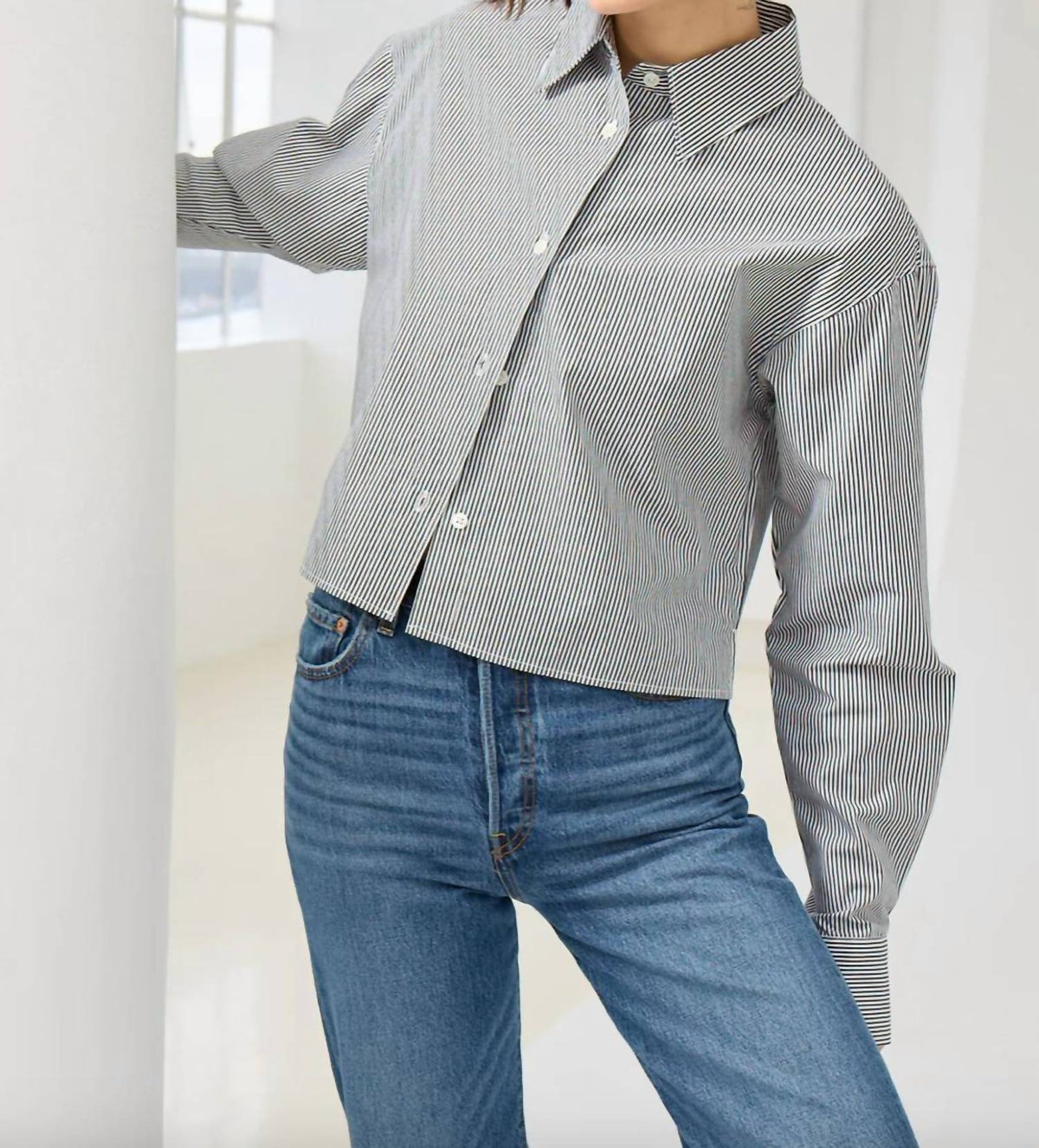 Sold Out Nyc - Cropped Everything Button Shirt