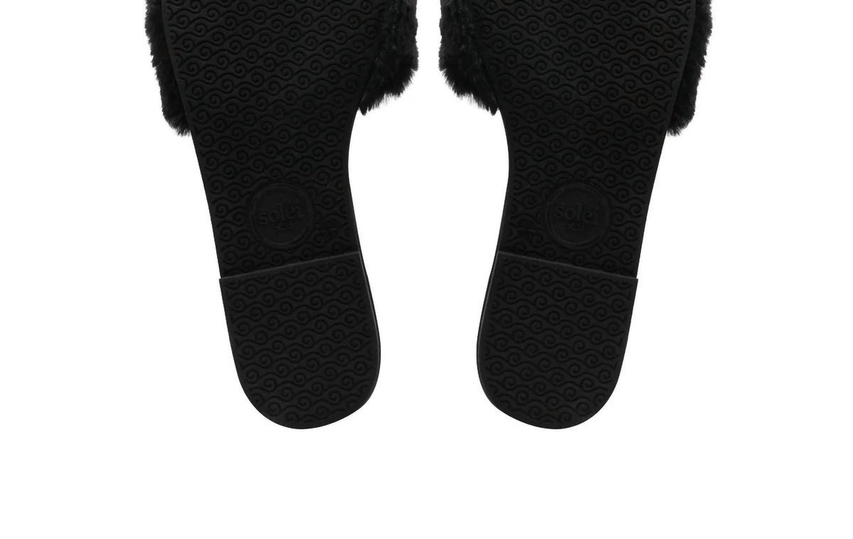 Solei Sea - Women Ziela Fur Strap Slide
