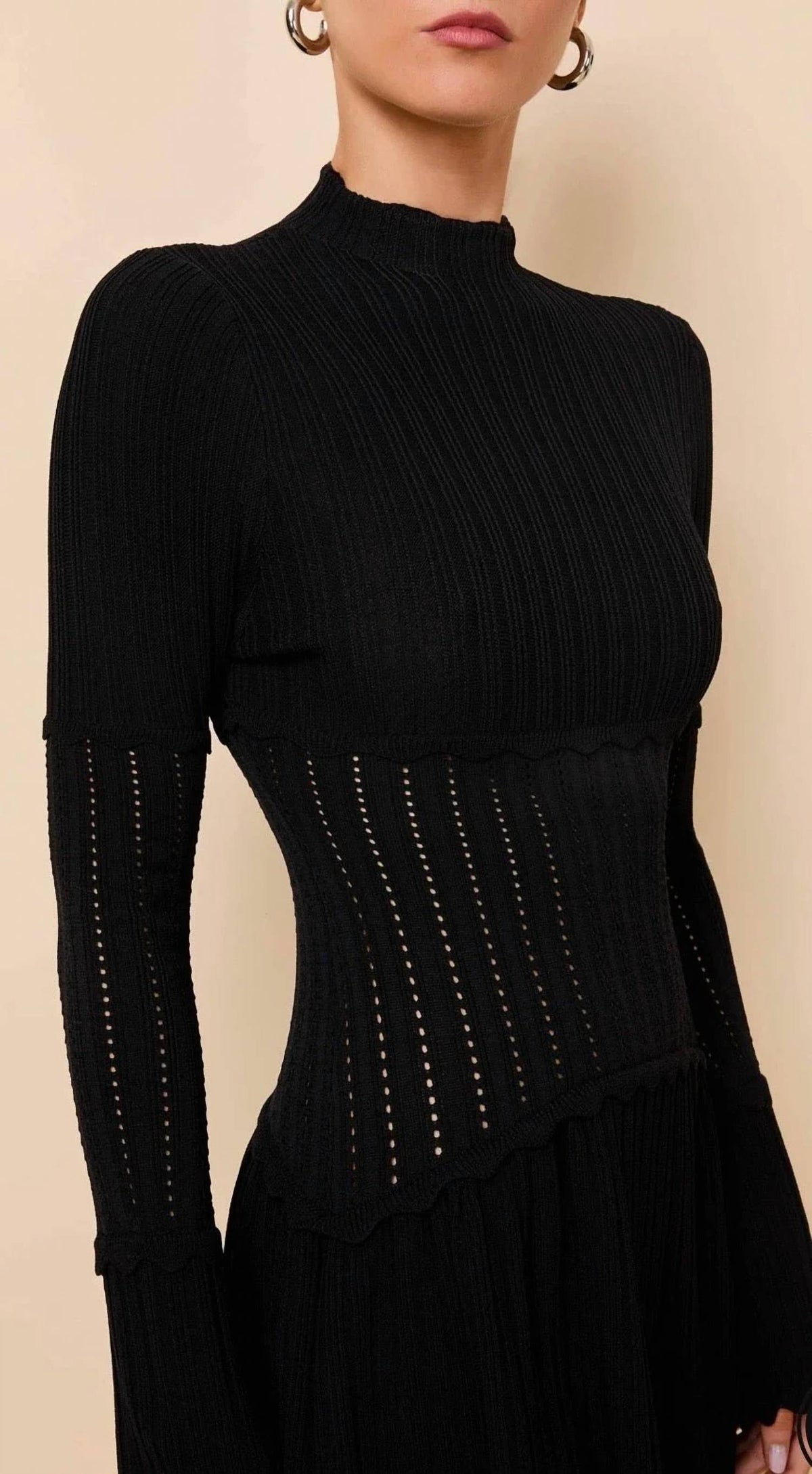 Solid & Striped - Amara Pointelle Knit Mini Dress