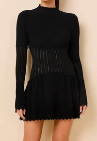 Solid & Striped - Amara Pointelle Knit Mini Dress