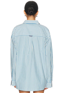 Solid & Striped - Avril Button Down Striped Shirt - blue - button - down - shirts - clothing