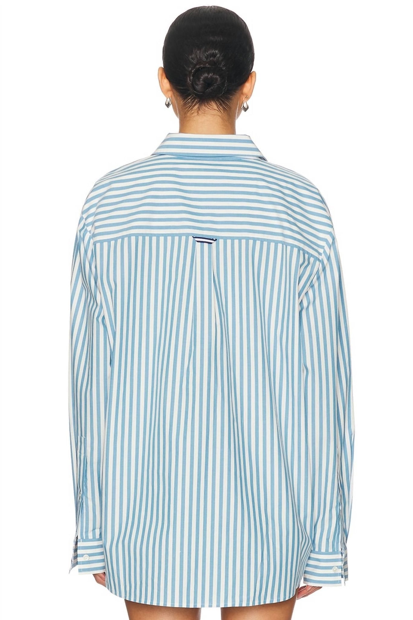 Solid & Striped - Avril Button Down Striped Shirt - blue - button - down - shirts - clothing