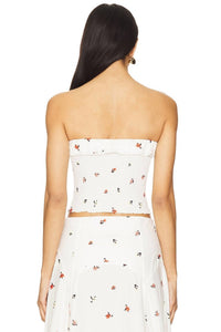Solid & Striped - Nikki Off Shoulder Strapless Crop Top - clothing - cotton - crop - tops