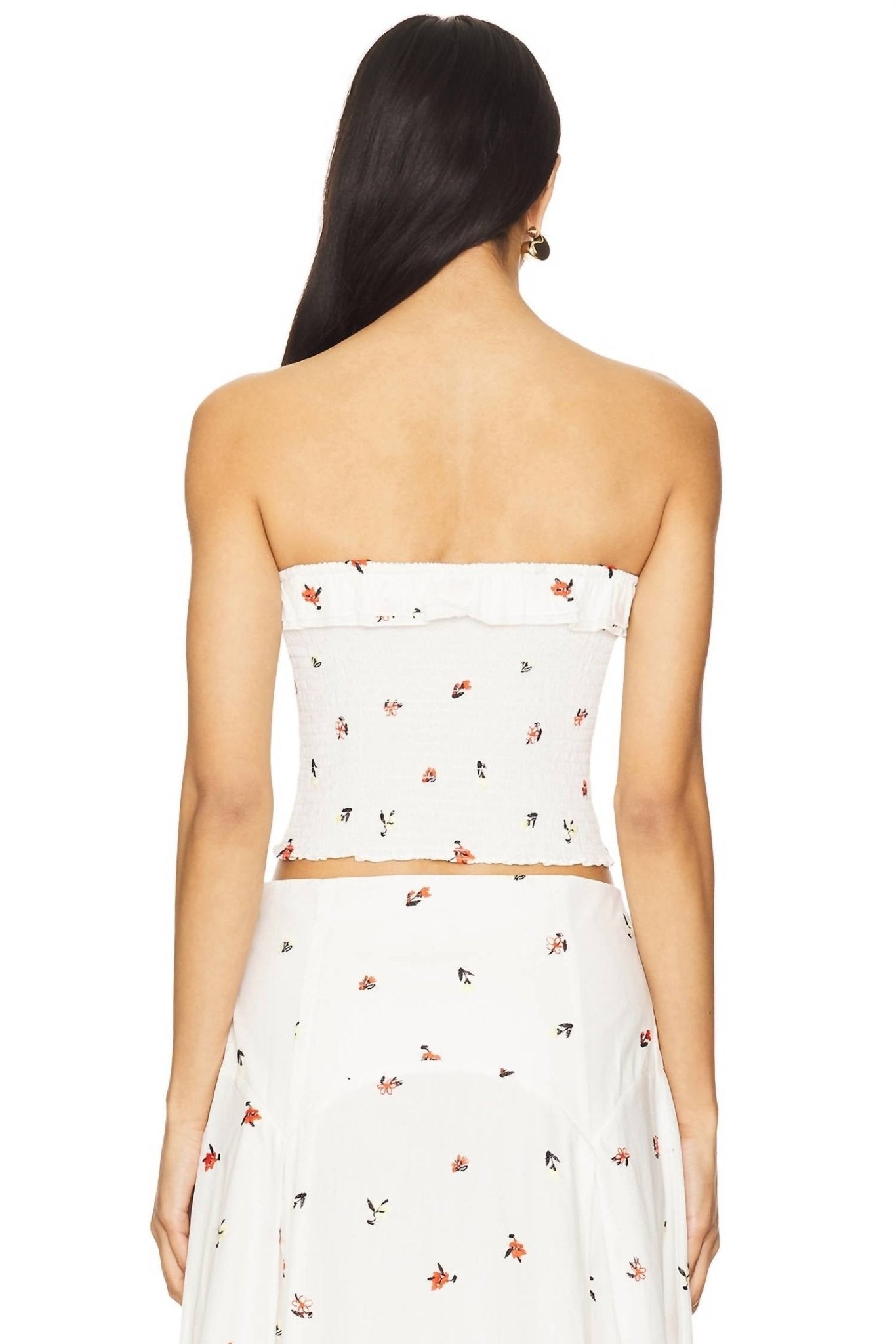 Solid & Striped - Nikki Off Shoulder Strapless Crop Top - clothing - cotton - crop - tops