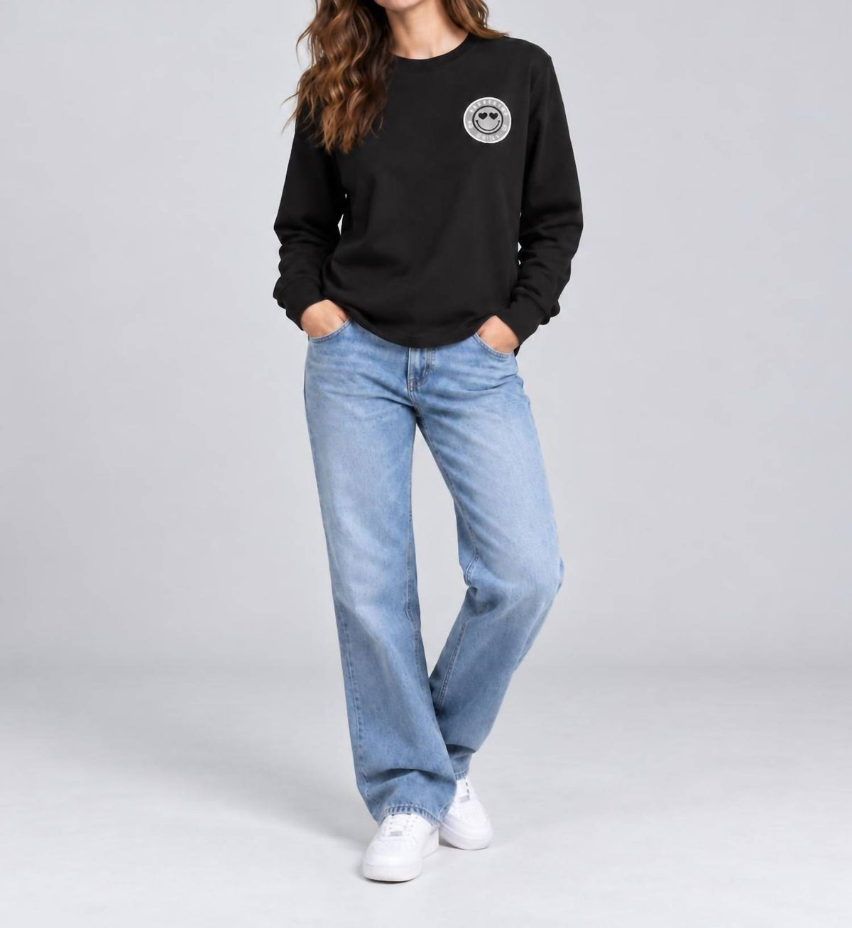 Something Navy - Long Sleeve Logo Tee