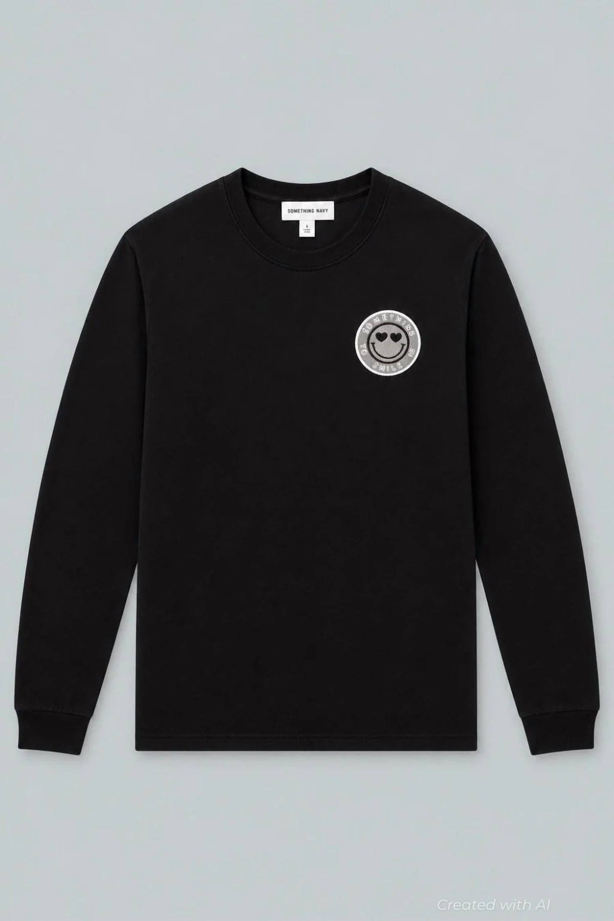 Something Navy - Long Sleeve Logo Tee