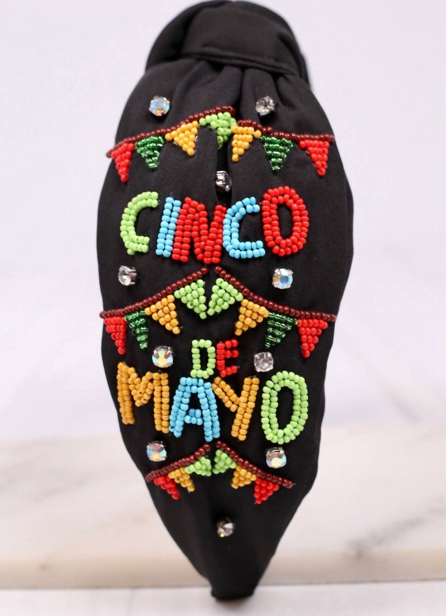 Sophia Collection - Cinco De Mayo Beaded Fiesta Headband - accessories - black - hair - accessories