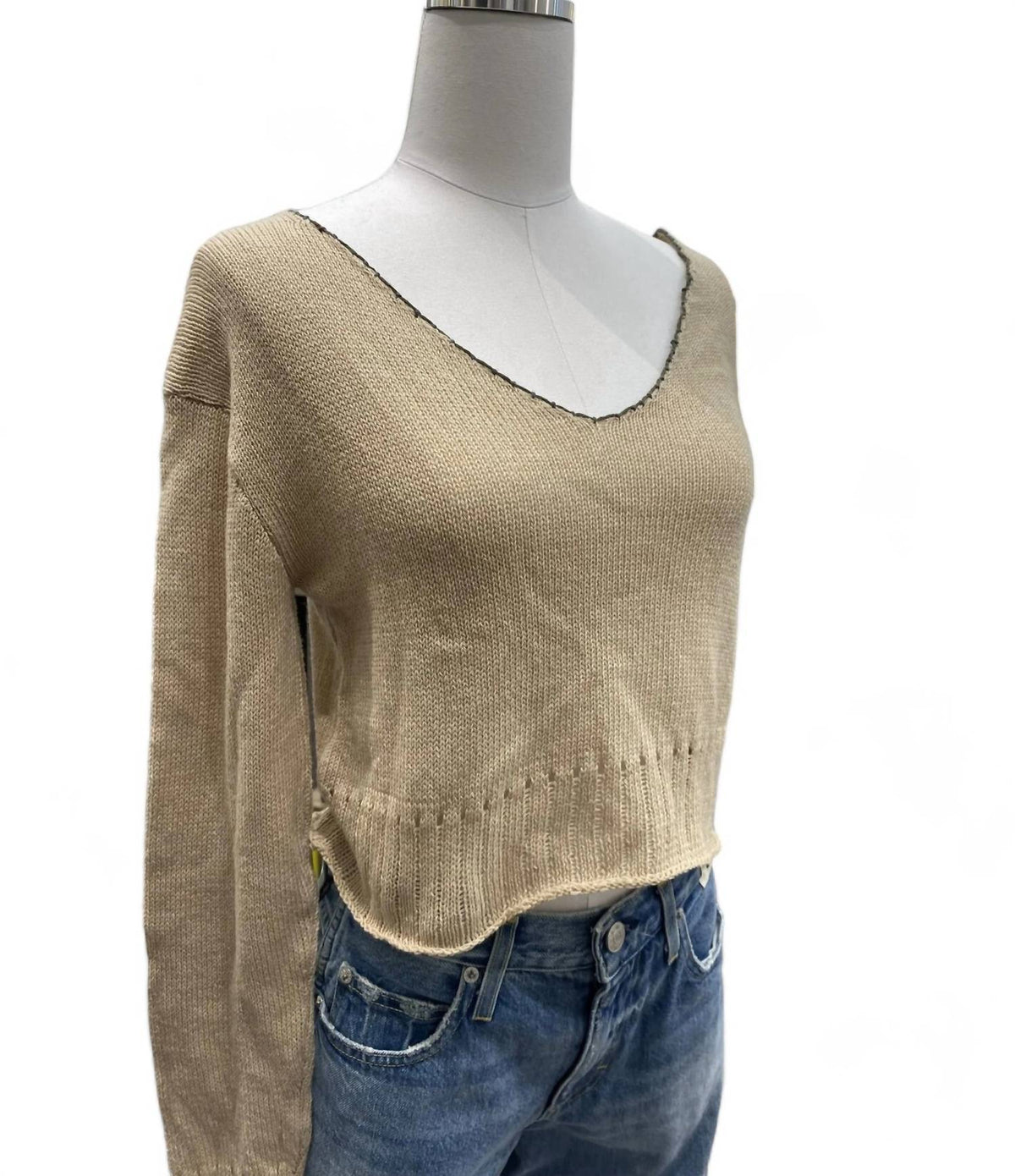 Souchi - YASMEEN CROP LONG SLEEVE SWEATER