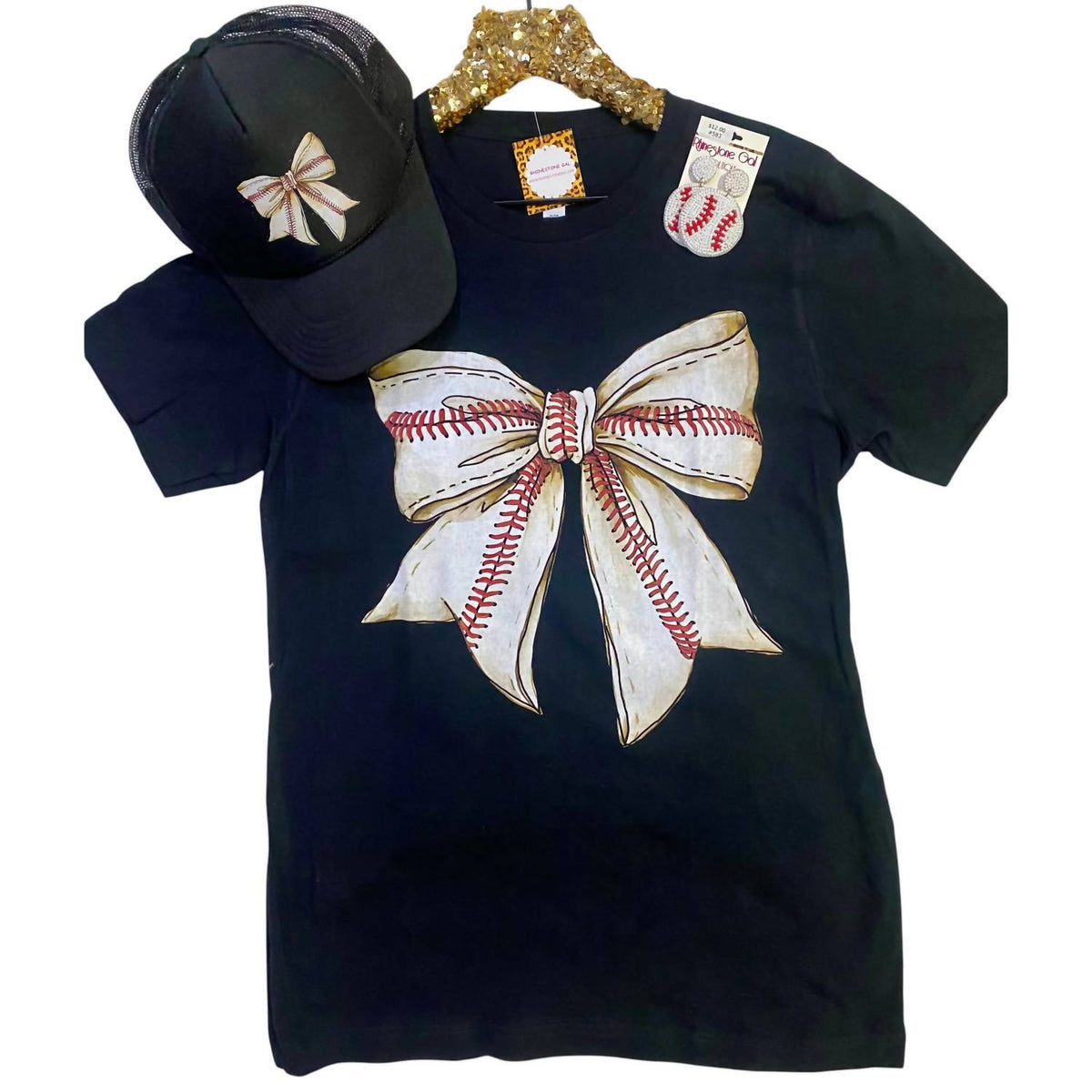 Southern Attitude - Women's Baseball Bow Graphic Tee