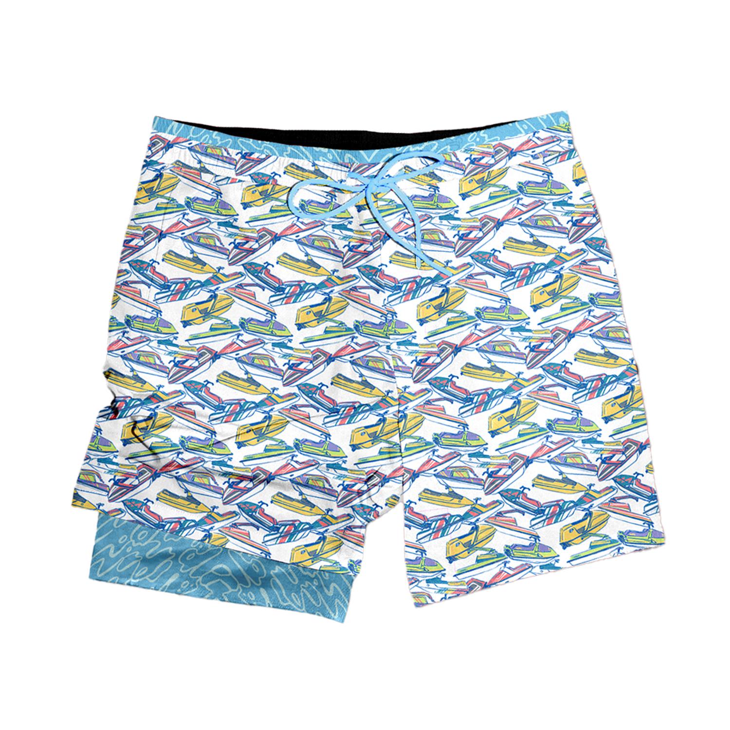 Southern Casanova - Men's Sea - doo Splash Swim Trunks - blue - clothing - men