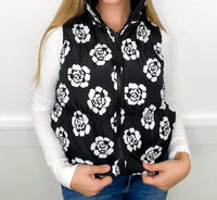 Southern Grace - Ribbed Reversible Puffer Vest
