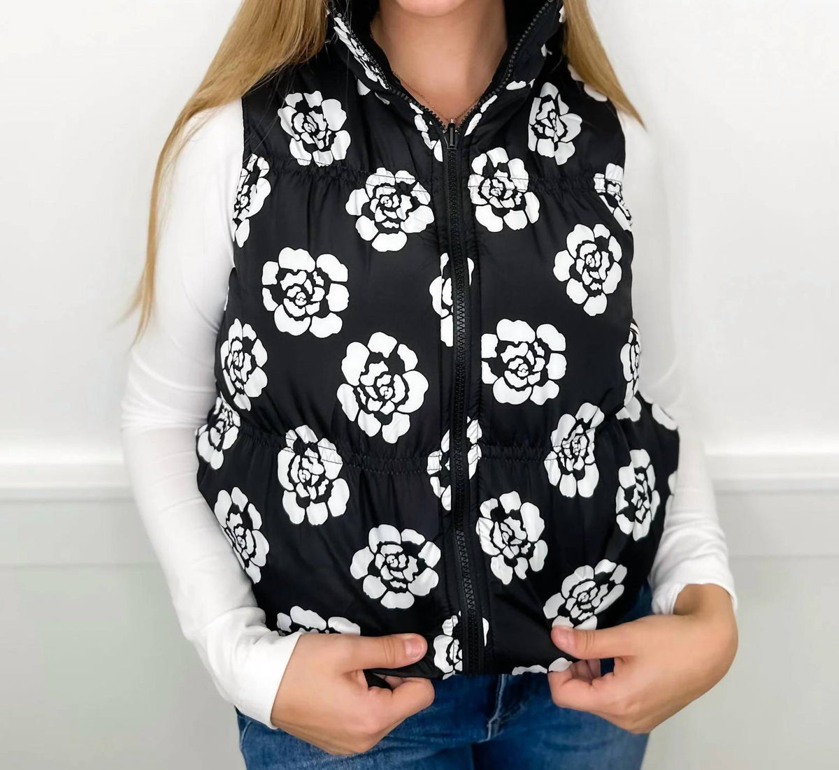 Southern Grace - Ribbed Reversible Puffer Vest
