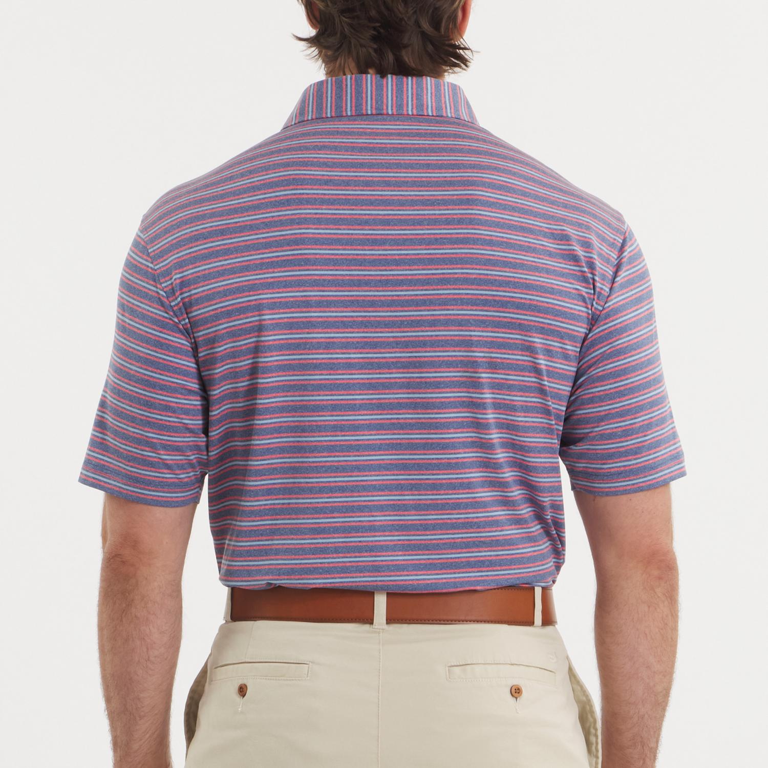 Southern Marsh - Maybourne Featherlight Short Sleeve Stripe Polo - clothing - men - polos