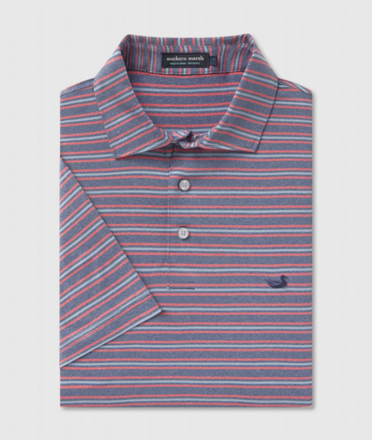 Southern Marsh - Maybourne Featherlight Stripe Polo Shirt
