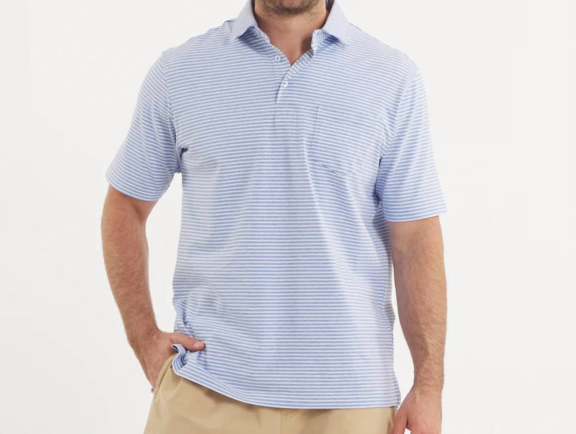 Southern Marsh Nantucket Relaxed Short Sleeve Stripe Polo