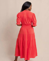 Southern Tide - Christa Short Sleeve Maxi Dress - clothing - cotton - dresses