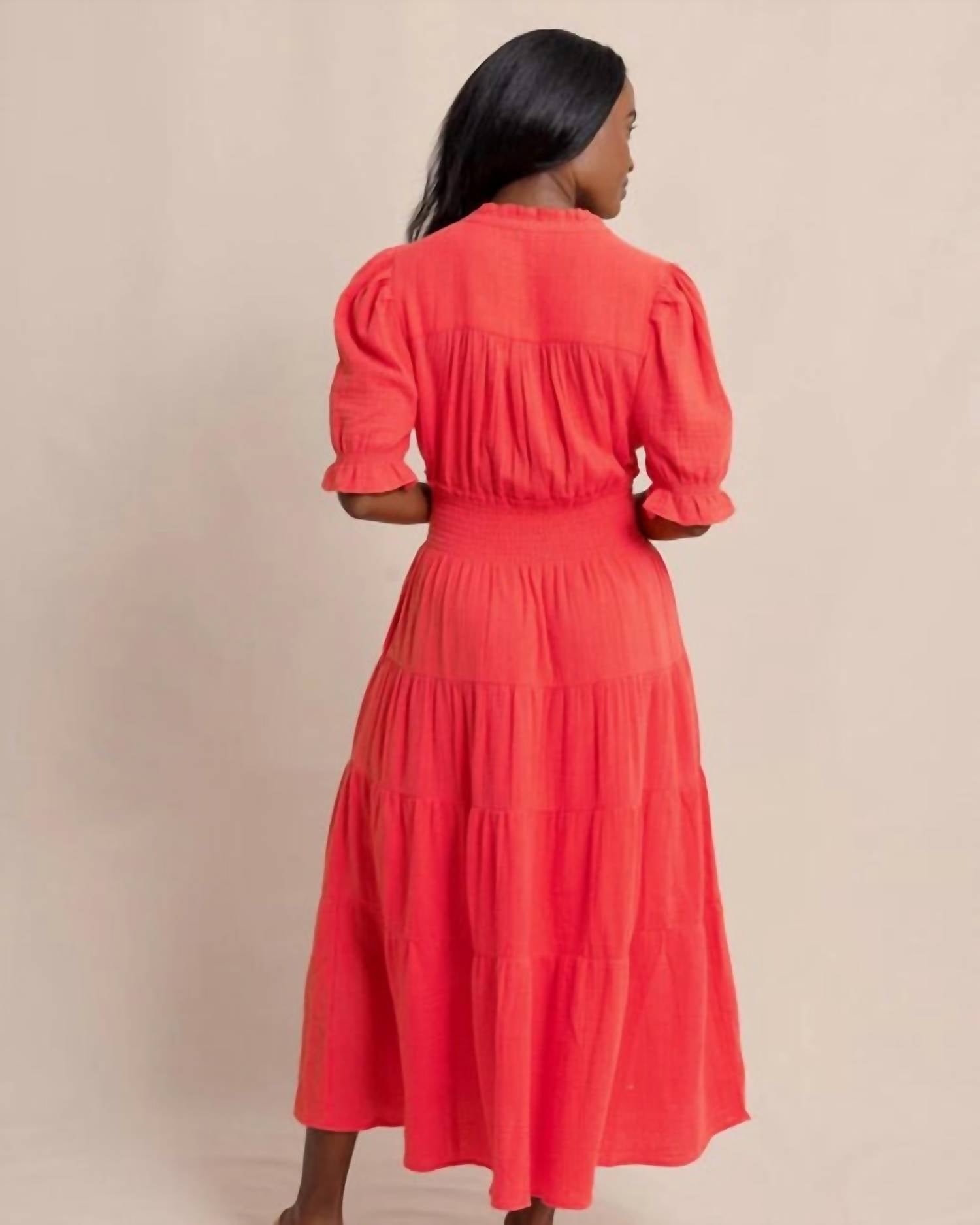 Southern Tide - Christa Short Sleeve Maxi Dress - clothing - cotton - dresses