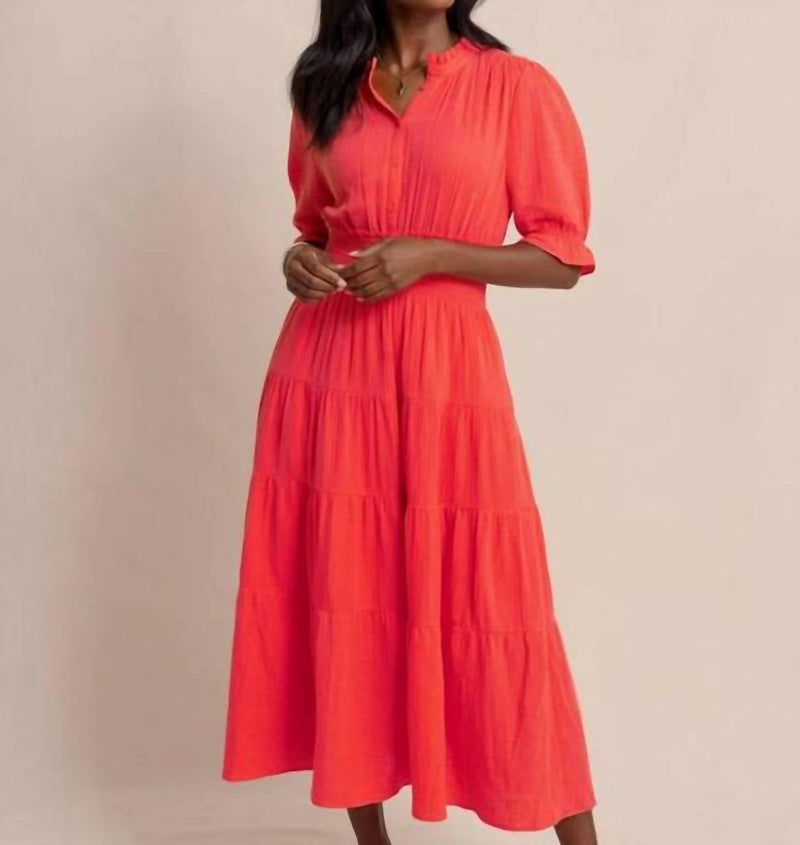 Southern Tide - Christa Short Sleeve Maxi Dress - clothing - cotton - dresses