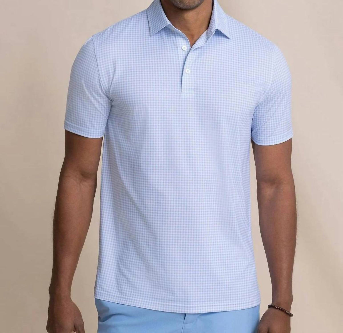 Southern Tide - Driver Island View Gingham Printed Polo