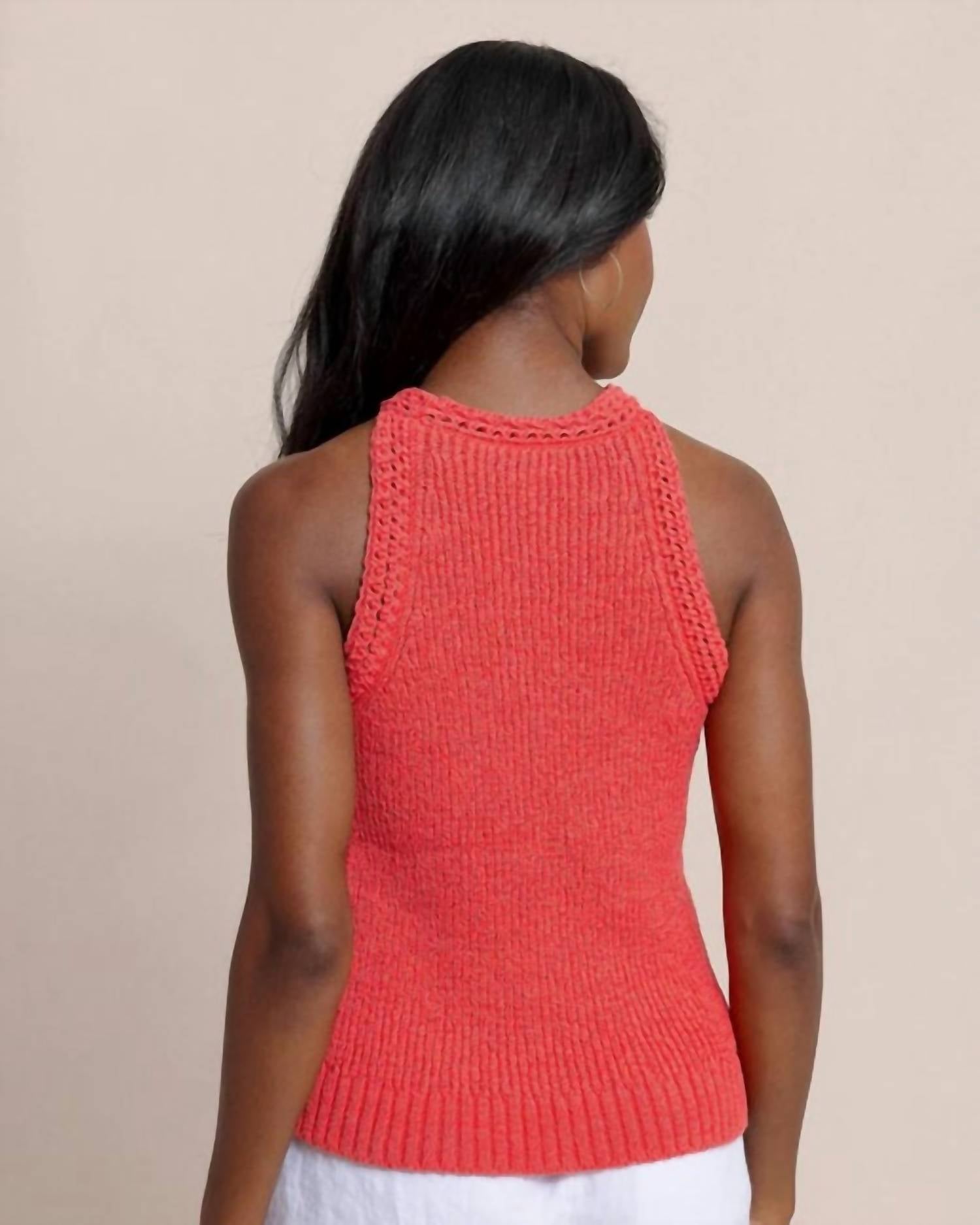 Southern Tide - Tessa Sweater Tank - clothing - cotton - blend - orange