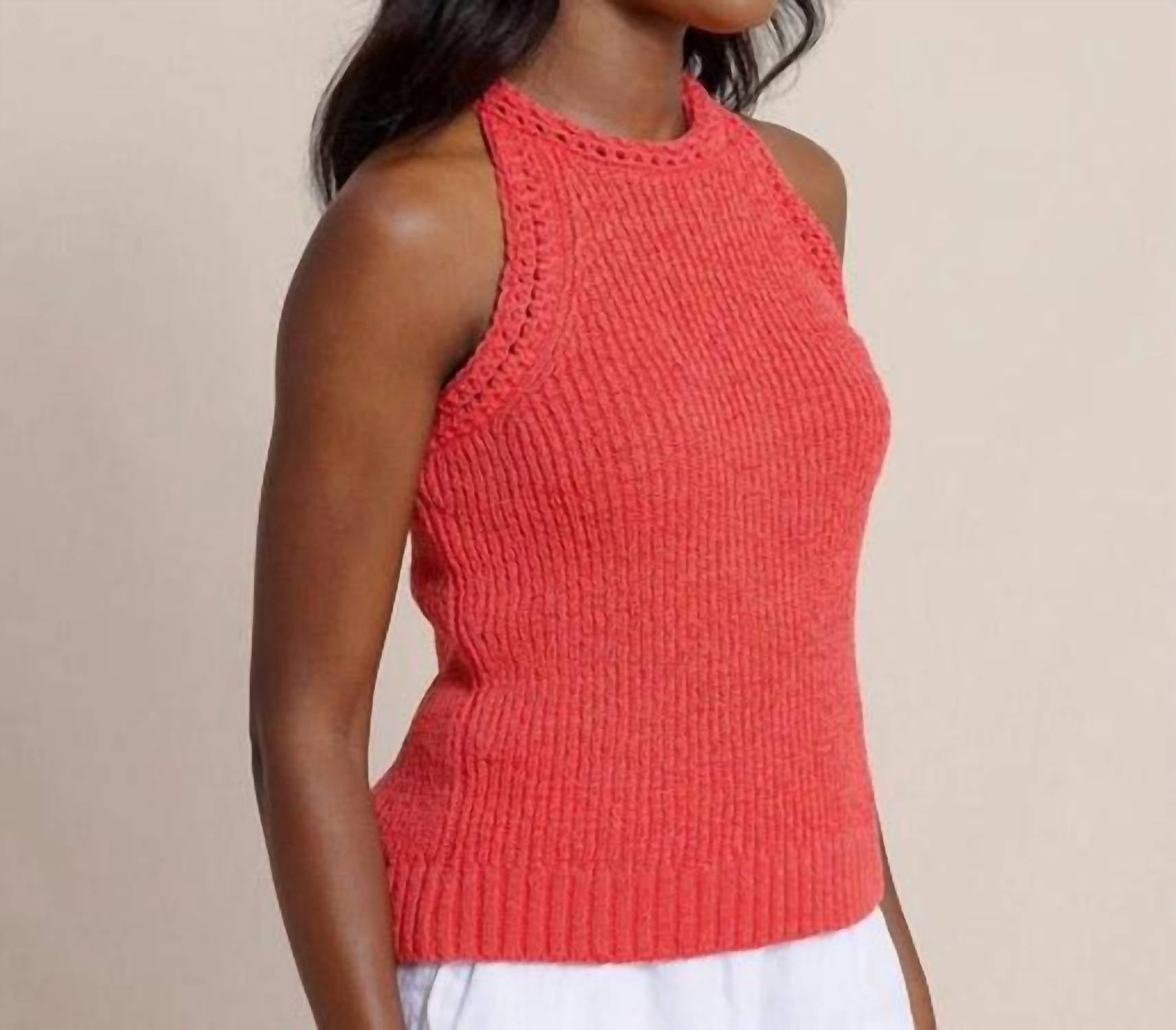 Southern Tide - Tessa Sweater Tank - clothing - cotton - blend - orange