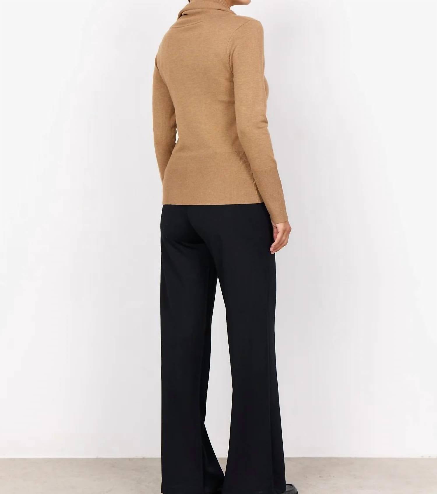 Soya Concept - Dollie Cowl Sweater - brown - clothing - cowl