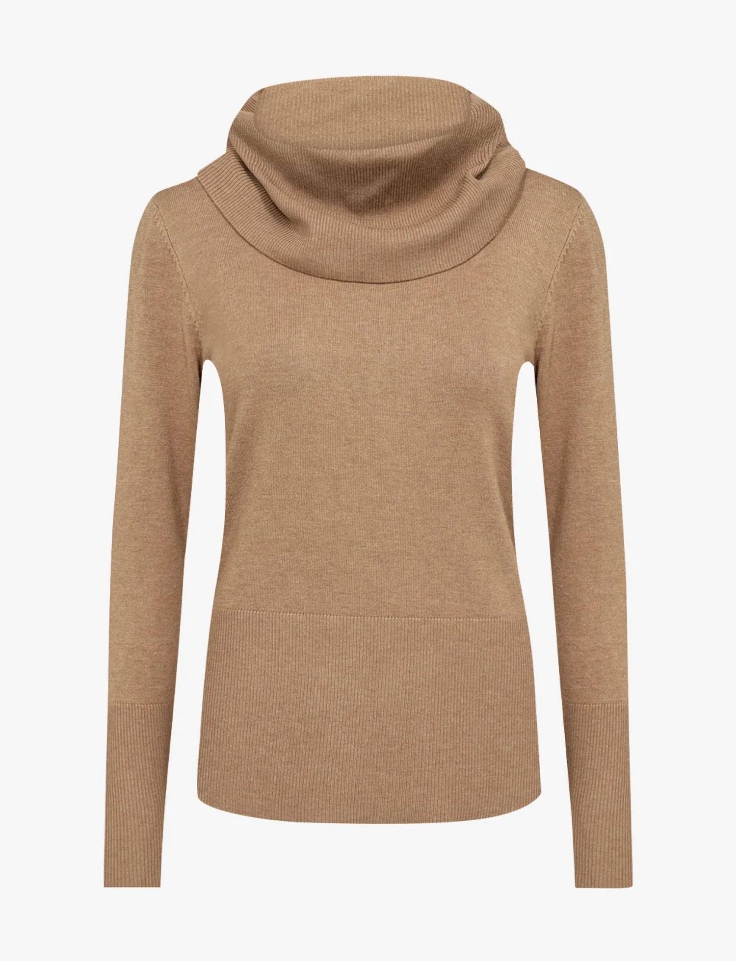 Soya Concept - Dollie Cowl Sweater - brown - clothing - cowl