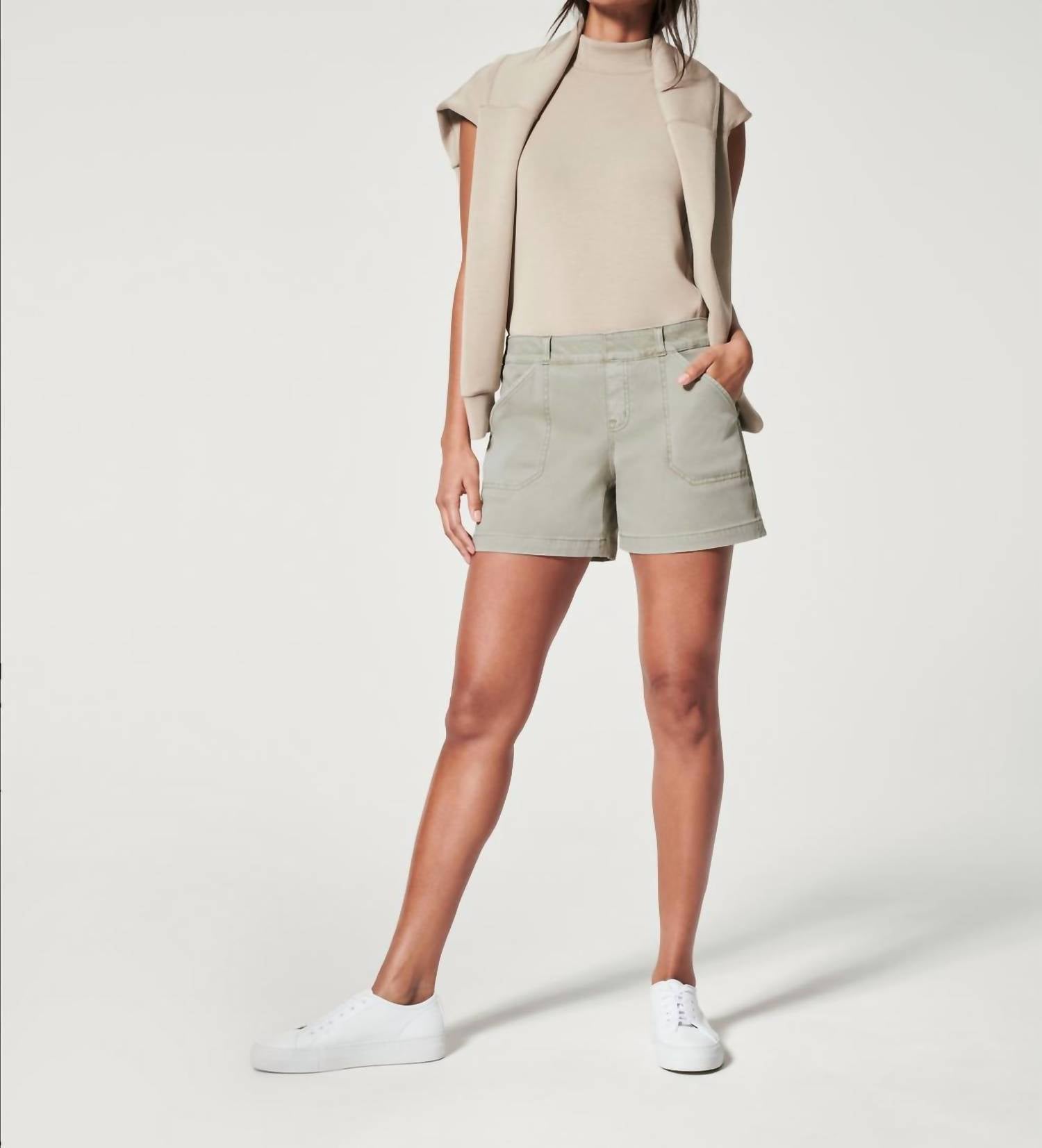 Spanx - 4" Stretch Twill Short - cargos - clothing - cotton - blend