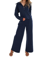 Spanx - French Rib Half Zip Pullover Sweatshirt