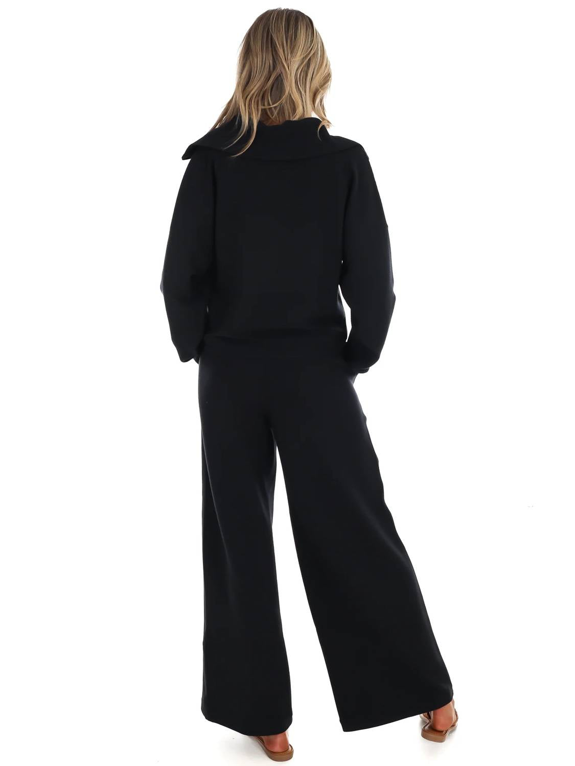 Spanx - French Rib Half Zip Pullover Sweatshirt