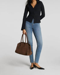 Spanx - Ribbed Knit Button Down Top