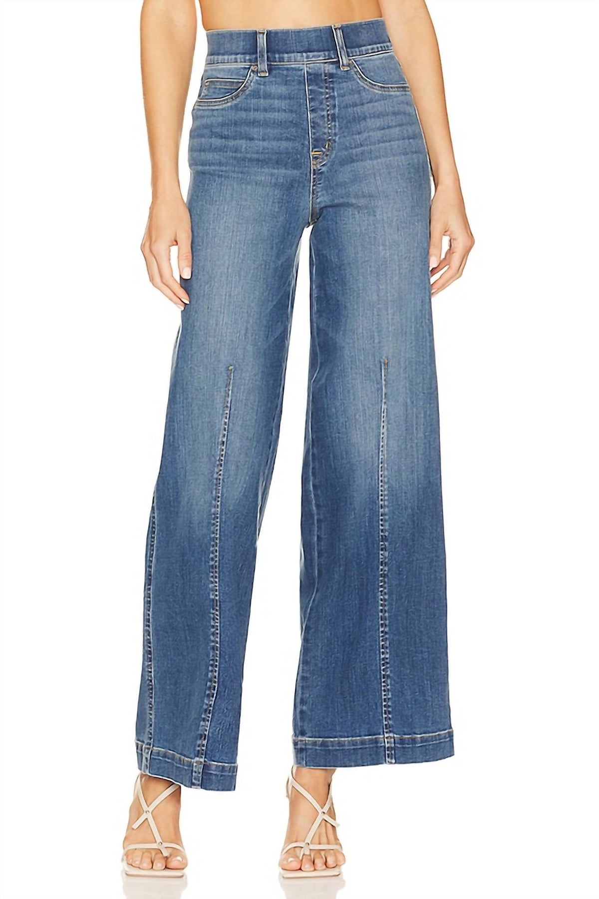 Spanx - Seamed Front Wide Leg Jeans