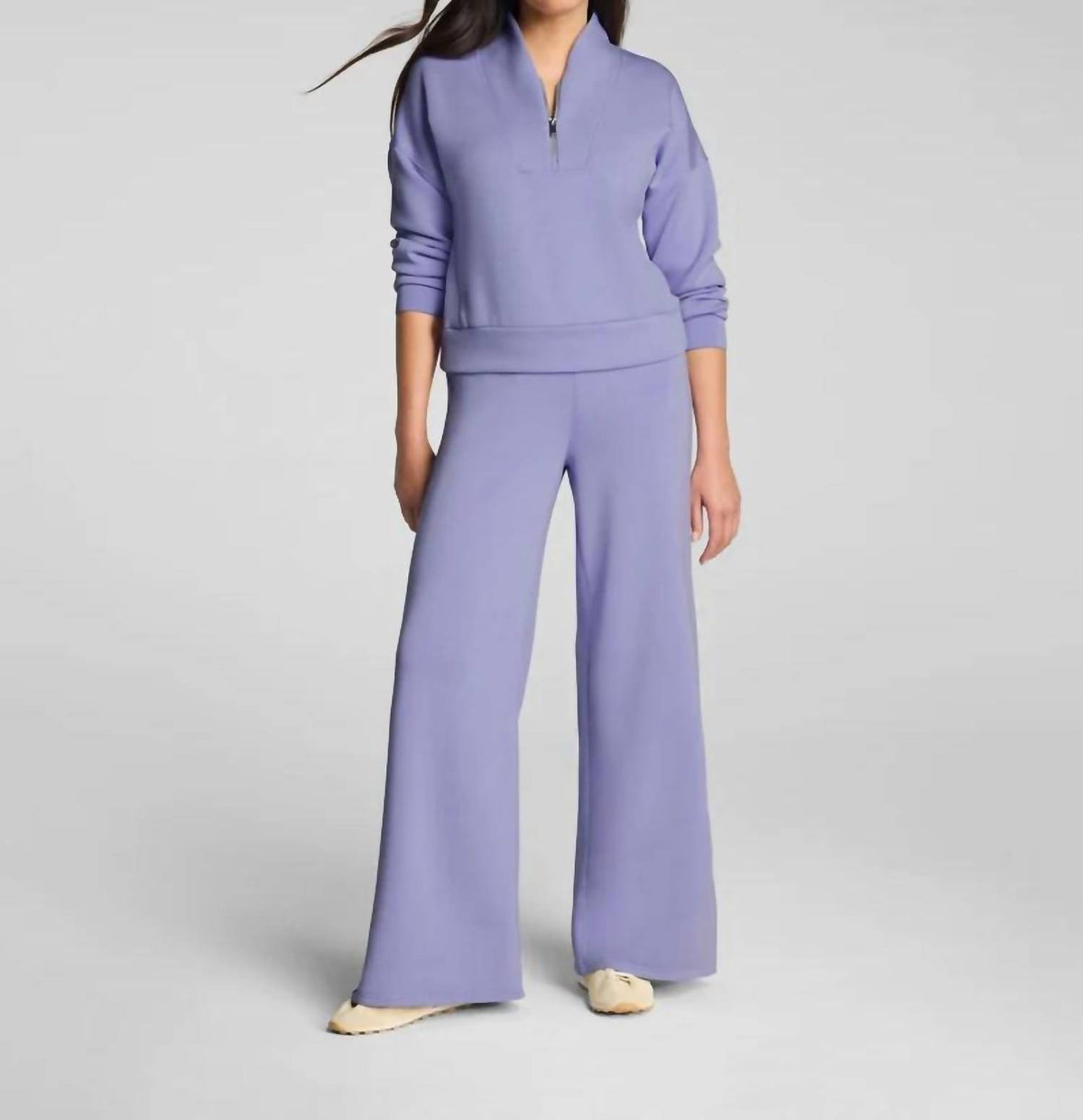 Spanx - Shawl Collar Half Zip Sweatshirt