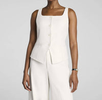 Spanx - Women's Easybreezy Cotton Linen Button-down Vest