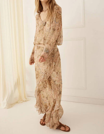 Spell - Damask Long Sleeve Blouse