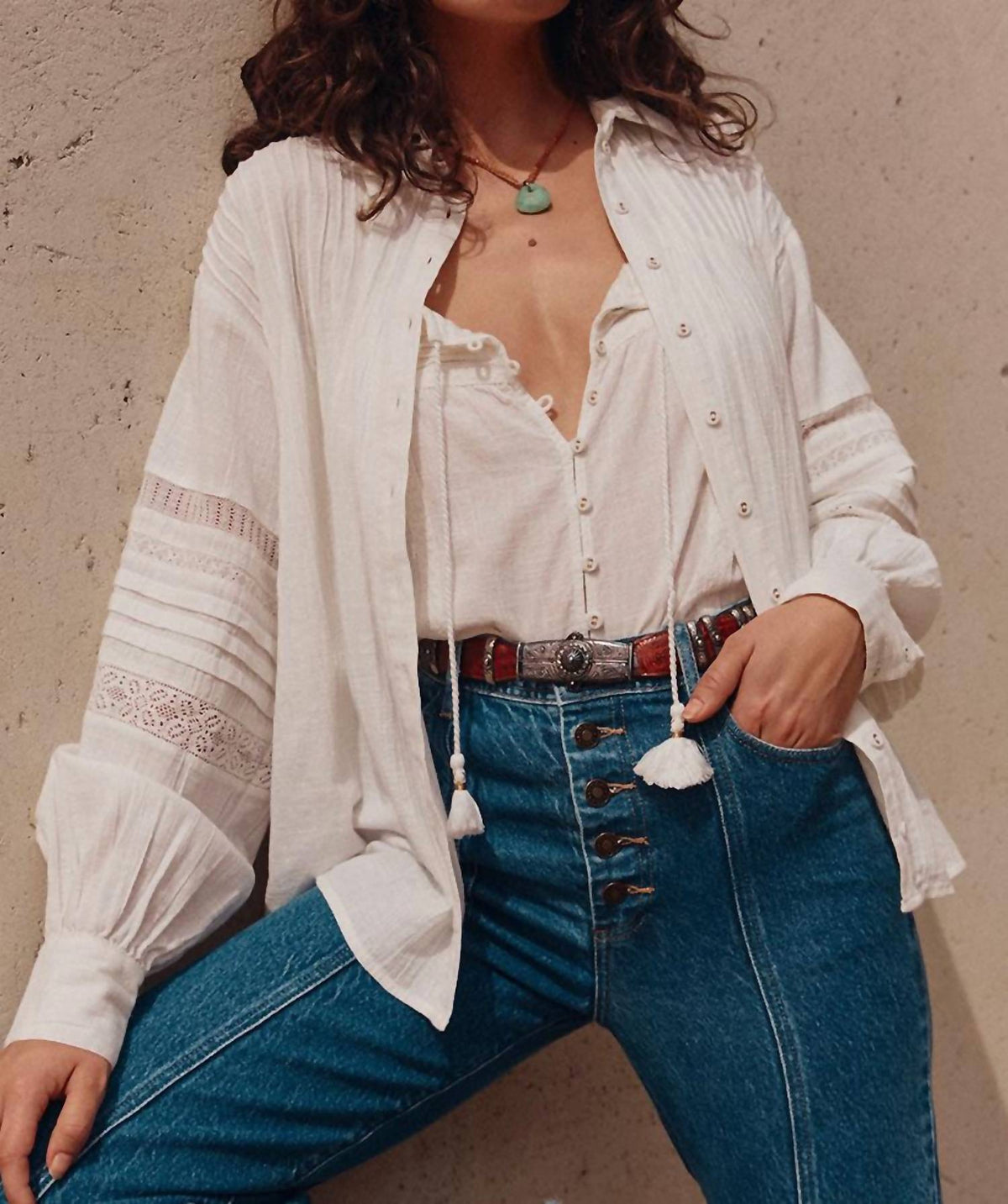 Spell - Stevie Lace Shirt