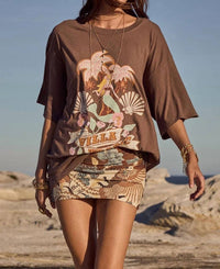 Spell - Villa Tropic Oversized Biker Tee