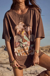 Spell - Villa Tropic Oversized Biker Tee