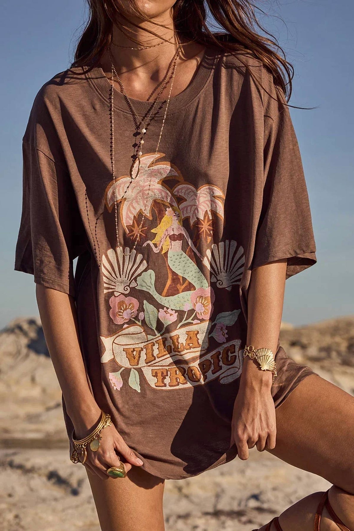 Spell - Villa Tropic Oversized Biker Tee