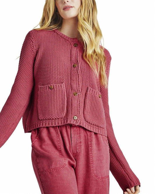 Splendid - Andrea Cropped Cardigan - cardigans - clothing - pink