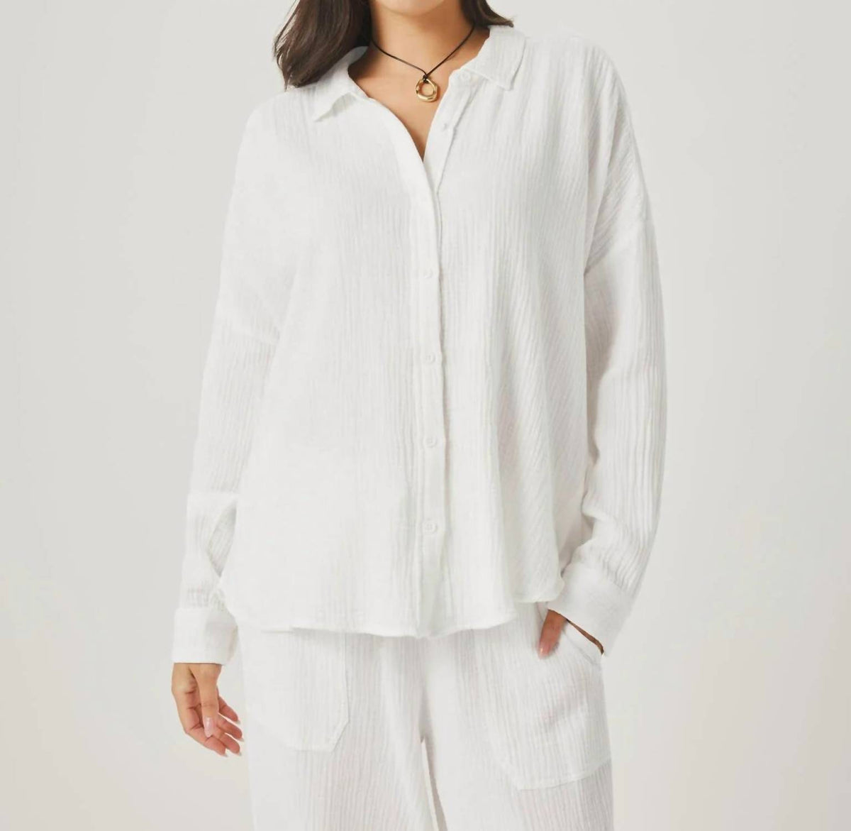 Splendid - Ava Gauze Button Down Shirt