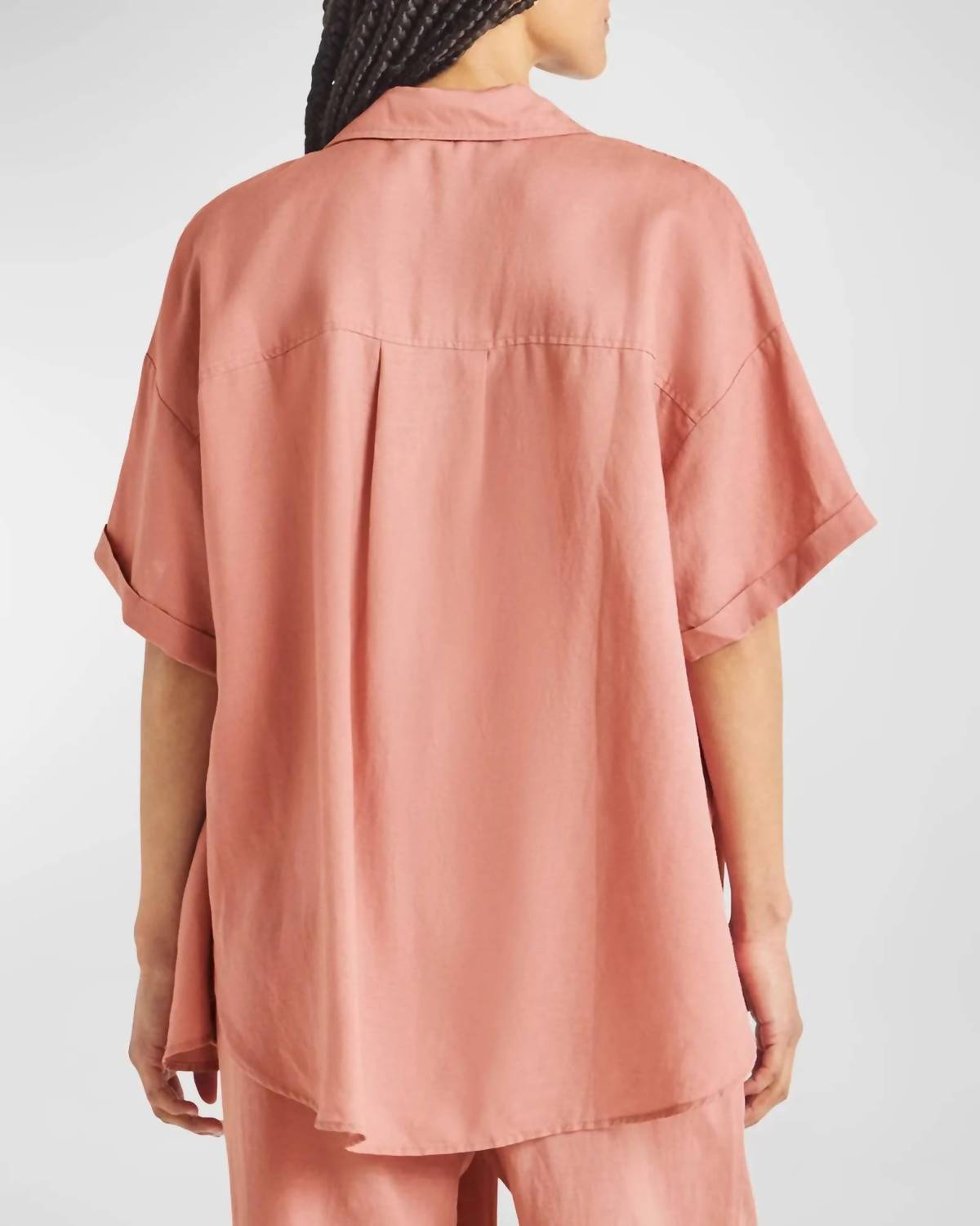 Splendid - Dawson Linen Button Down - button - down - shirts - clothing - orange