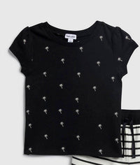Splendid - Girls Pretty Palm Tree Short Sleeve Set