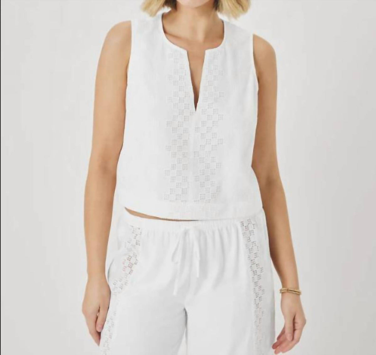 Splendid - Kenzie Eyelet Geo Tank