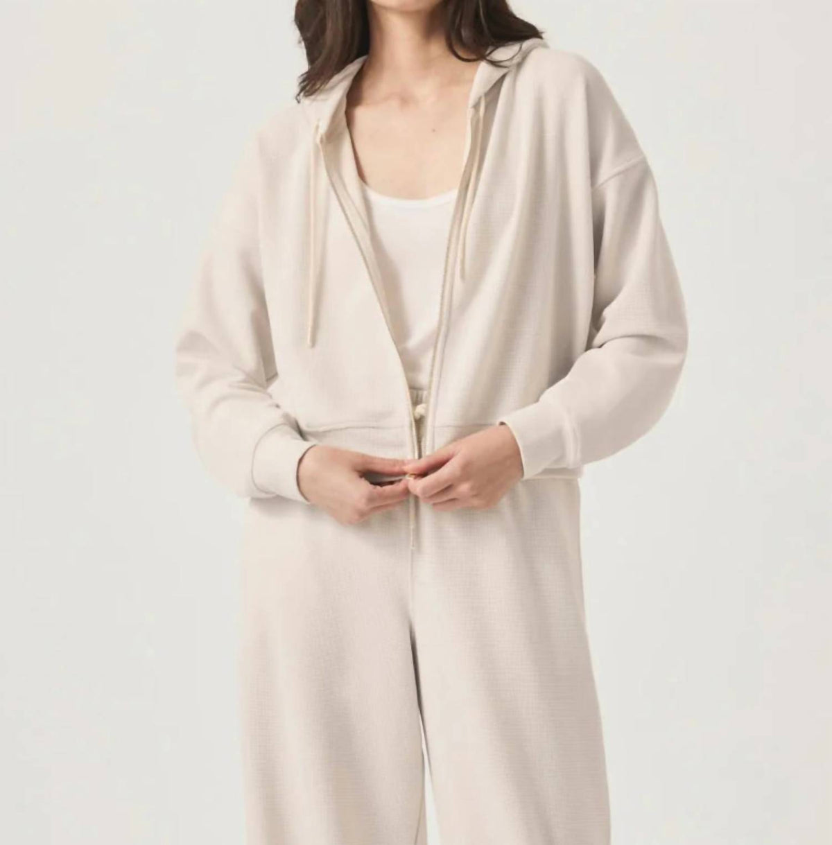 Splendid - Waffle Scuba Zip-Up Pullover