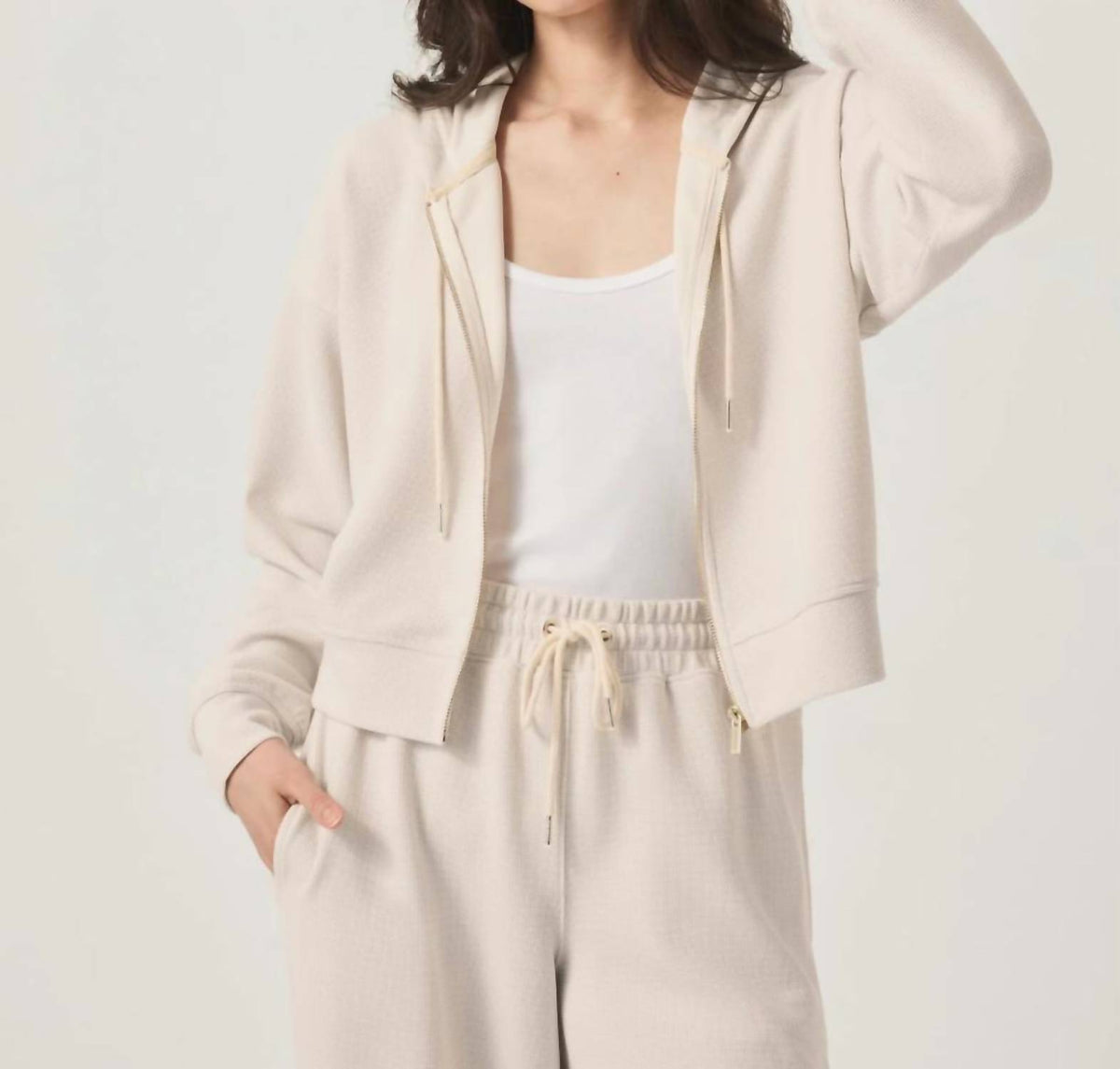 Splendid - Waffle Scuba Zip-Up Pullover