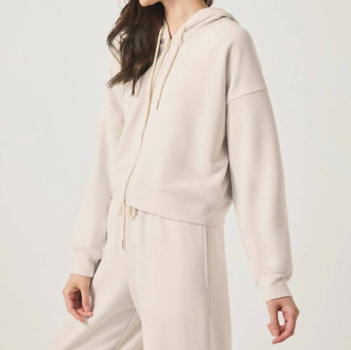 Splendid - Waffle Scuba Zip-Up Pullover