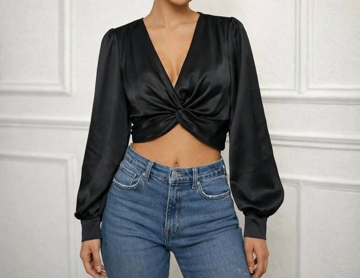 Spring + Mercer - Cropped Twist Front Top