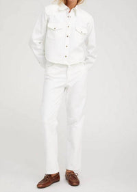 Sprwmn - Cropped Western Button Up - blouses - clothing - cotton