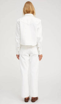 Sprwmn - Cropped Western Button Up - blouses - clothing - cotton